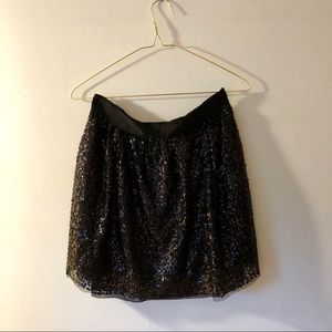 JCrew Black Sequined Skirt
